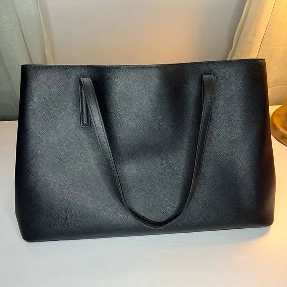 Kate Spade Maiden Way Saffiano Clarke Black Leather Large Tote Laptop Bag - Picture 10 of 12